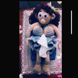 Tissue box cover Amigurumi doll